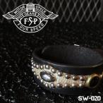 Yahoo! Yahoo!ショッピング(ヤフー ショッピング)ajito FourSpeed フォースピード スタッズ ストーン レザーブレスレット バイカーアクセサリー  メンズ BLACK（sw-020）