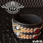 Yahoo! Yahoo!ショッピング(ヤフー ショッピング)ajito FourSpeed フォースピード スタッズ ストーン レザーブレスレット バイカーアクセサリー  メンズ（swb-20bca・ブラック×キャメル）