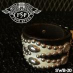 Yahoo! Yahoo!ショッピング(ヤフー ショッピング)ajito FourSpeed フォースピード スタッズ ストーン レザーブレスレット バイカーアクセサリー  メンズ（swb-20biv・ブラック×アイボリー）