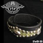 Yahoo! Yahoo!ショッピング(ヤフー ショッピング)ajito FourSpeed フォースピード スタッズ ストーン レザーブレスレット バイカーアクセサリー アイボリー メンズ（swb-30/BLACK×KHAKI）