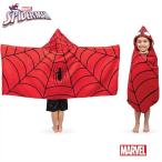 【スパイダーマン】 フード付きタオル  ラップタオル/バスタオル/プール/海/男の子用/プレゼント/タオル/マーベル