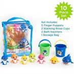 Baby Shark baby Shark ванна автобус игрушка value комплект палец кукла 5 шт ведро водный пистолет / палец марионетка / кукла / фигурка / грудь i/ Bay Be Shark 