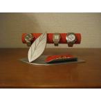 Yahoo! Yahoo!ショッピング(ヤフー ショッピング)腕時計スタンド　腕時計スタンド かわいい　腕時計スタンド おしゃれ　ウオッチスタンド　腕時計スタンド 3本　レッドダブルリーフトレイ付きスタンド　