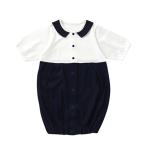  раковина * Be небо . хлопок вафля платье-комбинезон [25-33172] платье-комбинезон темно-синий (50-70cm) рождение подготовка детская одежда весна лето 