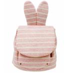 ベビーリュック バニー（ピンクボーダー） イーエクスピージャポン【e-bny03】うさ耳 出産祝い プレゼント お誕生日 一升餅も入る大きさ