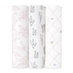 エイデンアンドアネイ シルキーソフトモスリンスワドル 3枚入り【ASWS30008】french floral 3pack【日本正規代理店商品】