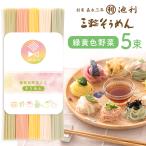 そうめん 三輪 お中元 お祝い 内祝い お返し ギフト 素麺 緑黄色野菜入り 七夕 50g 5束セット