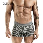 CLEVER CEBRA TRUNKS スポーツ シマウマ柄 セクシー系 ジム タイツ インナー 立体フロント 王道ボクサー