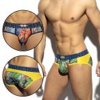 ES collection FLORAL-MESH BRIEF メンズ 高級素材 ポーチUP ローライズ ドットメッシュ おしゃれ 快適なブリーフ セクシー 吸水速乾 肌触  UN417
