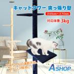キャットタワー 突っ張り おしゃれ スリム 安定感 270cm つっぱり 大型 猫タワー ねこ pt031
