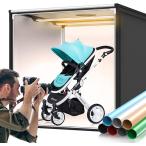 革新な105CM 超豊富7色背景 大型 撮影ボックス 105x105x105cm プロ仕様の二色照明 撮影スタジオ 13000LM超高輝度 2600K-8500K 無段階調光 FST-M100A