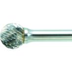 研削研磨用品 超硬バー ＴＲＵＳＣＯ　超硬バー　球型　Φ１２．７Ｘ刃長１１．３Ｘ軸６　ダブルカット　  (TB8C127)