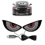TVETE 車用 LED アイ デビルアイライト USB 悪魔デビルアイ かっこいい RGB ランプ 11 モード 点滅ledライト 車の窓用