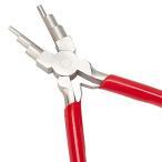 SUNNYCLUE 1本 ワイヤーループ ペンチ プライヤー 6リング型 多機能ペンチ ラウンドノーズ 丸ペンチ ミニ精密プライヤー ジュエリー