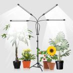 LED植物育成ライト、スタンド付き4ヘッドプラントライト、屋内プラント用の80W 80LED 5500Kフルスペクトルフロアプラントライト、9調