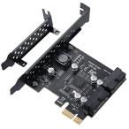 YBBOTT PCIE 2ポート19ピンPCIe SATA拡張カ