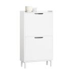 SoBuy シューズボックス 薄型 靴箱 下駄箱 スリム 幅50*奥19*高さ91cm 大容量 省スペース 木製 シューズラック 靴 収納 靴棚