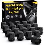 MIKKUPPA ホイールナット M12×P1.25 ニッサン・スバル・スズキに適用 テーパ一座 ブラックナット 19HEX 長さ25 mm 2