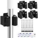 Selinear швабра держатель орнамент 4 шт. комплект нержавеющая сталь сталь tool место хранения кухня ванна туалет офисный двусторонний лента . винт имеется черный 