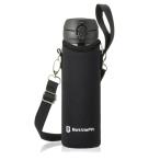 BottlePit 水筒カバー 500ml用 ショルダーストラップ付きブラックブラック