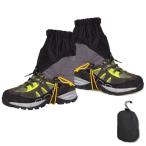 レッグカバー 登山用ゲイター 軽量 通気 防水 ショート ゲイター 雨や雪 砂埃や泥汚れから守 トレッキング アウトドア 男女兼用 ブラック