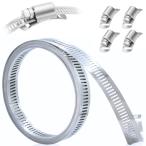 UME-STAR шланг частота нержавеющая сталь зажим частота 12.7mm ширина свободный частота длина 2m застежка 4 шт 