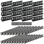 reiri プライスカード プライス台 セット プレート 値札 キューブ 価格表示 ブラック