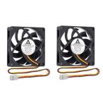GDSTIME 2PCS 70mm x 15mm 12VDC,PC кейс вентилятор,3 булавка PWM, компьютер кейс .CPU кондиционер для 