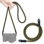 ショッピングネックストラップ VKO カメラネックストラップ クライミングロープ製ショルダーストラップ 一眼レフ/ミラーレス/コンパクトカメラ用（緑色）