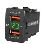  автомобильный расширение USB зарядка ilmi 2 порт Honda специальный применение / соответствует 2 порт USB внезапный скорость зарядка порт QC3.0 установка . линия модель белый * голубой Honda специальный 