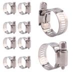  шланг частота нержавеющая сталь частота шланг зажим SUS304 из нержавеющей стали регулировка возможность мощный фиксация 10 штук входит 6mm-12mm