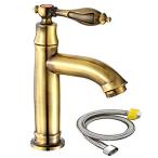 bath&amp;bath умывание для под старину высота 165 retro одиночный рычаг желтый медь вентиль уличный кран с раковиной умывание уборная миска Classic одиночный вентиль +50