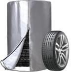  чехол запасного колеса уличный оскфорд 420D ткань толстый легко ... размер колес таблица поиска водонепроницаемый пыленепроницаемый UV cut повреждение загрязнения предотвращение серебряный ko-tin