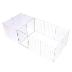 Shinyever домашнее животное забор домашнее животное Circle маленький размер собака собака клетка собака Circle ... клетка маленький размер собака мера сборка простой салон вне двоякое применение свободный комплект 