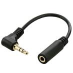 CHENYANG 90 раз правый угол имеется 3.5 MM 3poles аудио стерео мужской to женский удлинение кабель 10 cm черный 