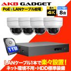 防犯カメラ 屋外 セット 800万 家庭用 レコーダー PoE給電 4台PTZカメラ 屋内  有線  PoE ネットワークカメ IP66防水 双方向音声 暗視撮影 動体検知 アプリ通知