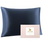PiccoCasa シルク枕カバー 100% 蚕糸 シルク 22匁 ファスナー付き ピローケース 1枚 美肌 美髪 滑らかなピロケース 両面