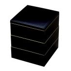 若泉漆器 3段重箱 4.5寸泉彩重 溜内朱塗 渕金 H-150-28-A