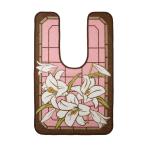  план . лилия рисунок Wide Long туалет коврик Casablanca розовый 120×75cm JA-468