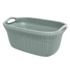 CURVER(カーバー) バスケット ブルー 40L Knit ニット収納 バスケット ランドリー ランドリーバスケット カゴ 洗濯カゴ おしゃれ 丈