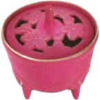  скала .(Iwachu) курильница Sakura золотой / розовый корпус размер (cm):Φ8.5×H9 29211 дизайн мелкие вещи юг часть металлический контейнер 