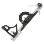 zmart 300mm комбинация угол угол линейка нержавеющая сталь сталь транспортир многофункциональный измерение tool плотничный инструмент 