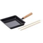 ショッピング鉄玉子 和平フレイズ 燕三条製 鉄フライパン 玉子焼き 13×18cm IH対応 ガス 卵焼き 木のハンドル 菜ばし付 日本製 千歳 ちとせ CS-039