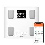 タニタ 体重計 体組成計 スマホ 50g バックライト ホワイト BC-332L WH スマホでデータ管理 子供の成長を見守る