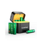 SANPIMA 単3形リチウム充電池8本 1.5V 大容量3000mWh/2000mAh 急速充電器付き 約1600回充電可能 1-8本同時充電 2.