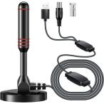 室内アンテナ テレビアンテナ 室内【地上デジタル放送】強化モデル500KM 受信範囲 4K HDTV アンテナ 地デジアンテナ 360度全方位受信 ブ