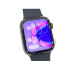  б/у Apple Watch Series6 GPS + Cellular 44mm graphite нержавеющая сталь кейс черный спорт частота M09H3J/A Model:A2376 * батарея осталось количество меньшее 