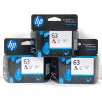  б/у не использовался товар HP оригинальный чернильный картридж 63(3 цвет цвет )x3 шт. комплект F6U61AA гарантия временные ограничения SEP 2026
