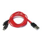 【SSA】micro USB（オス） ｘ２ - USB A（オス） 充電専用ケーブル 80cm 【SU2-MC80X2】