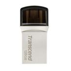 【メール便選択可】トランセンド TS128GJF890S USBメモリ 128GB 3.1 Pen Drive OTG Type A&C Silver